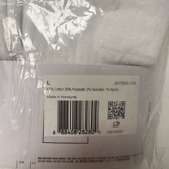 Nike Unisex Everyday Lightweight Crew 4 Pair White/Black, L NWT IN PACKAGING - Picture 5 of 6